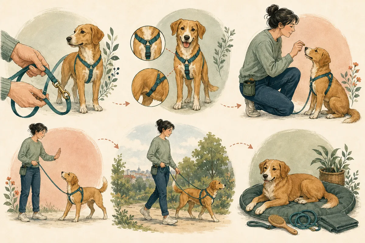 La carte de la marche souple : ce que le chien obtient à chaque traction.
