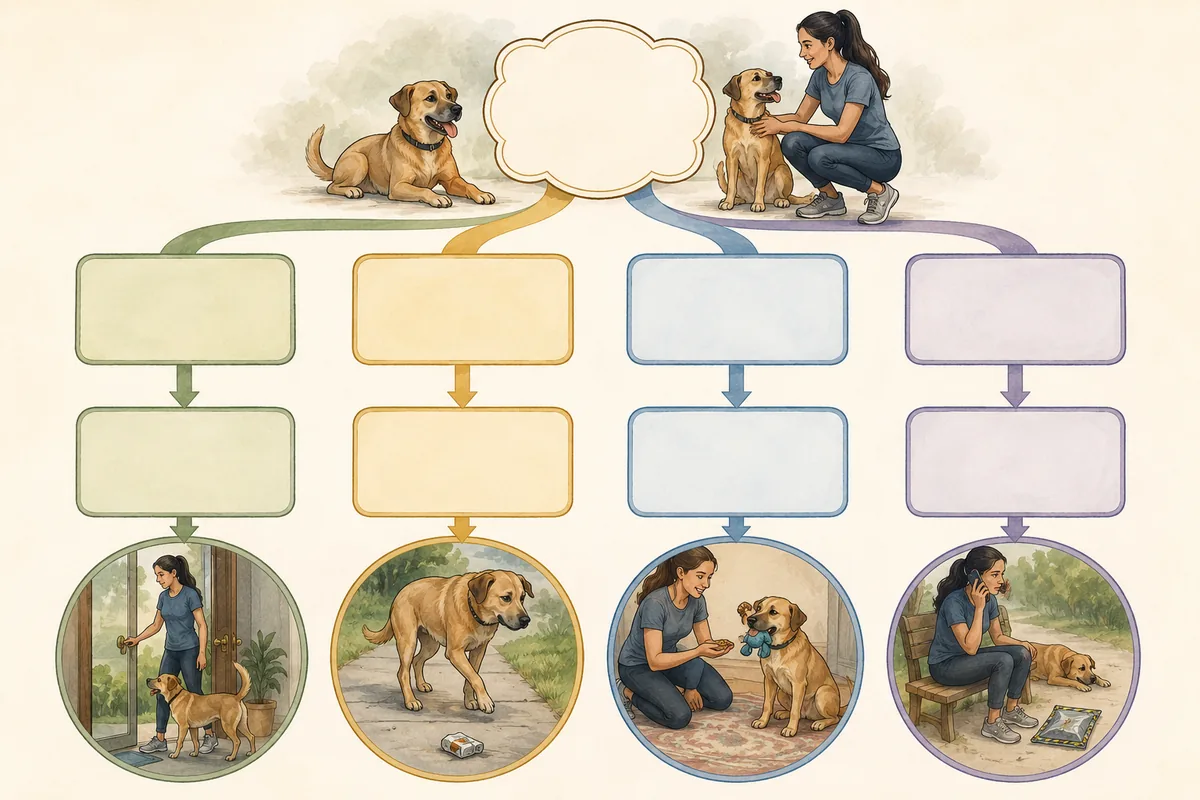 La carte « laisse et donne » : ce que votre approche annonce à votre chien.