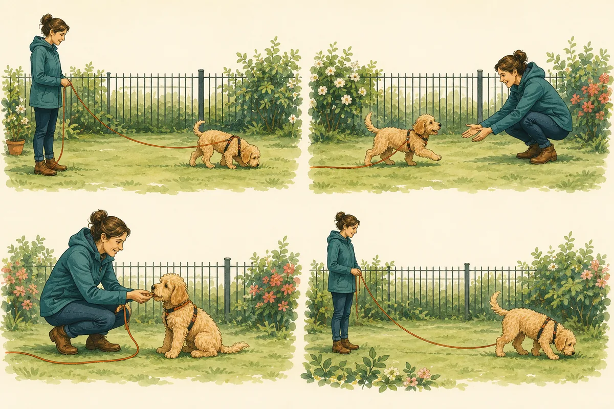 Le rappel au jardin, planche du livre